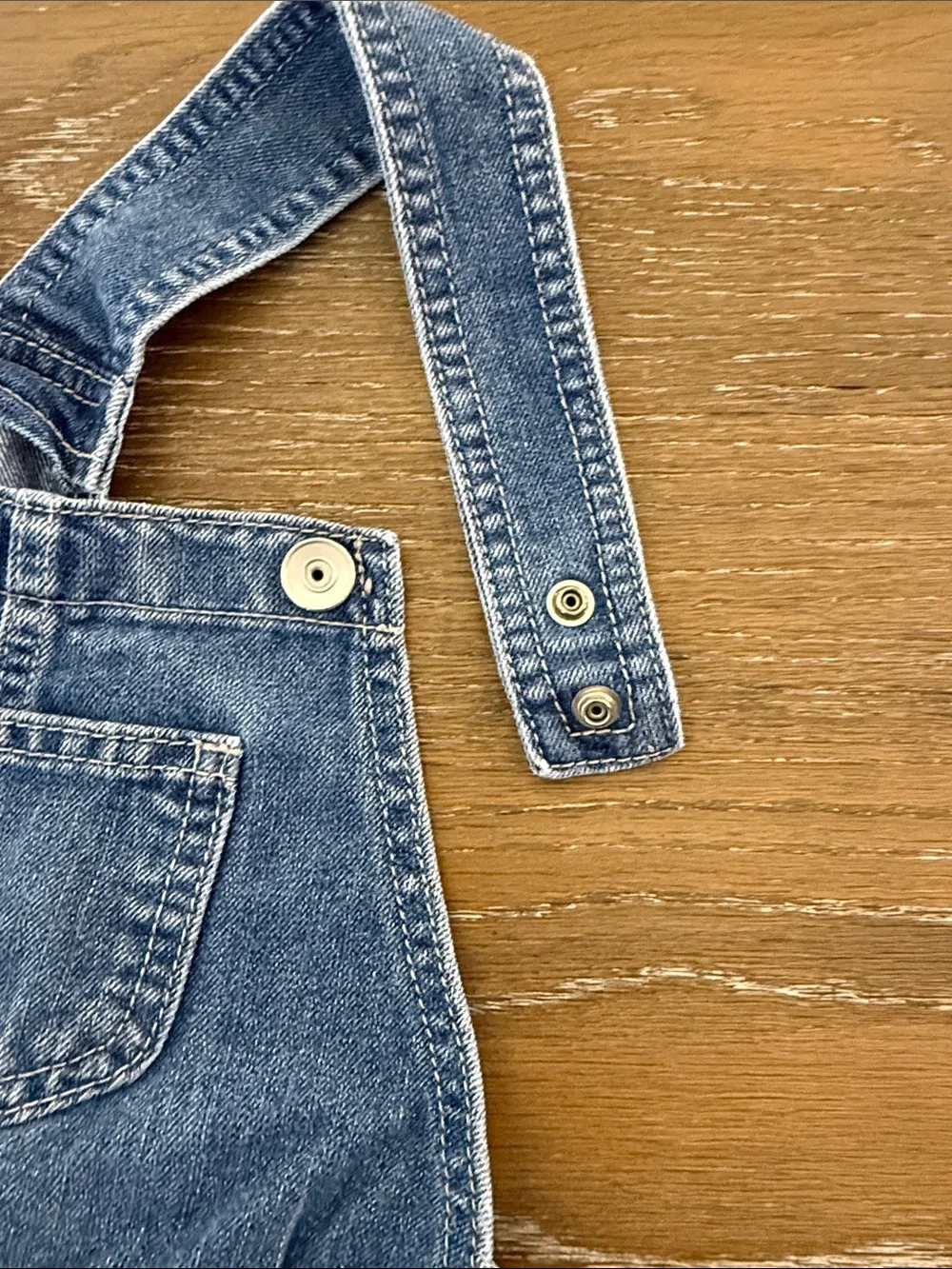 The Children's Place Denim Overall Shorts - Medium Blue